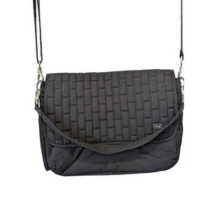 Lug Black‎ Quilted Messenger Crossbody Travel Bag Baby Diaper Bag